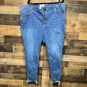 NWT Madewell Button-Fly 10" High Rise Skinny Jeans Women's Size 37 or‎ 24